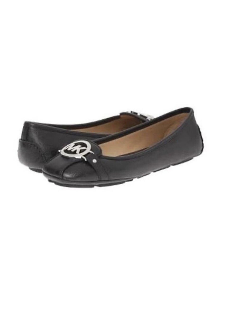 Michael Kors Fulton Black Saffiano Leather Flat Moccasins